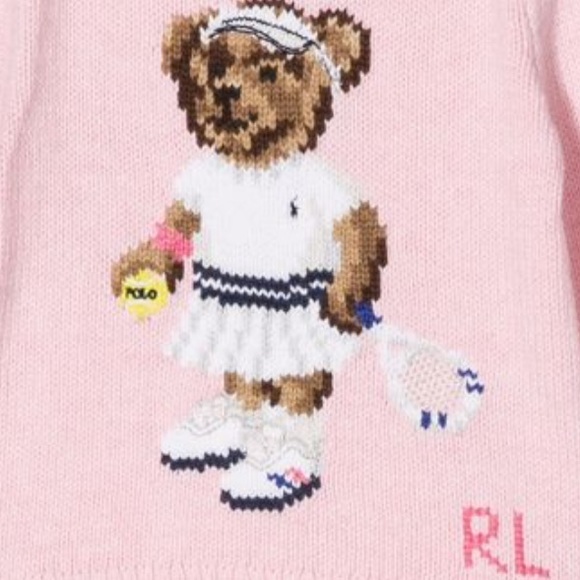 SOLD POLO Ralph Lauren Tennis Bear Cotton Sweater - Picture 5 of 7